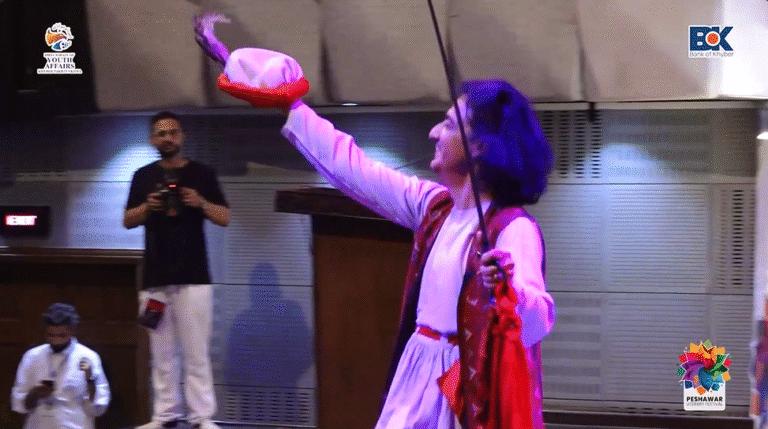 Traditional dance and theatre performance at the Peshawar Literary Festival